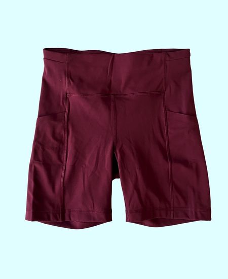 Swift Speed High Rise Short 6" by lululemon in colour Burgundy Bay.